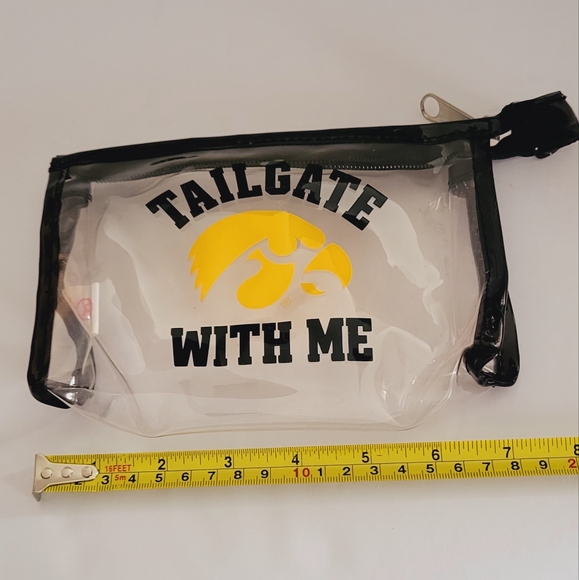 NWOT Iowa Hawkeyes Plastic See Through Transparent Bag - Picture 2 of 3
